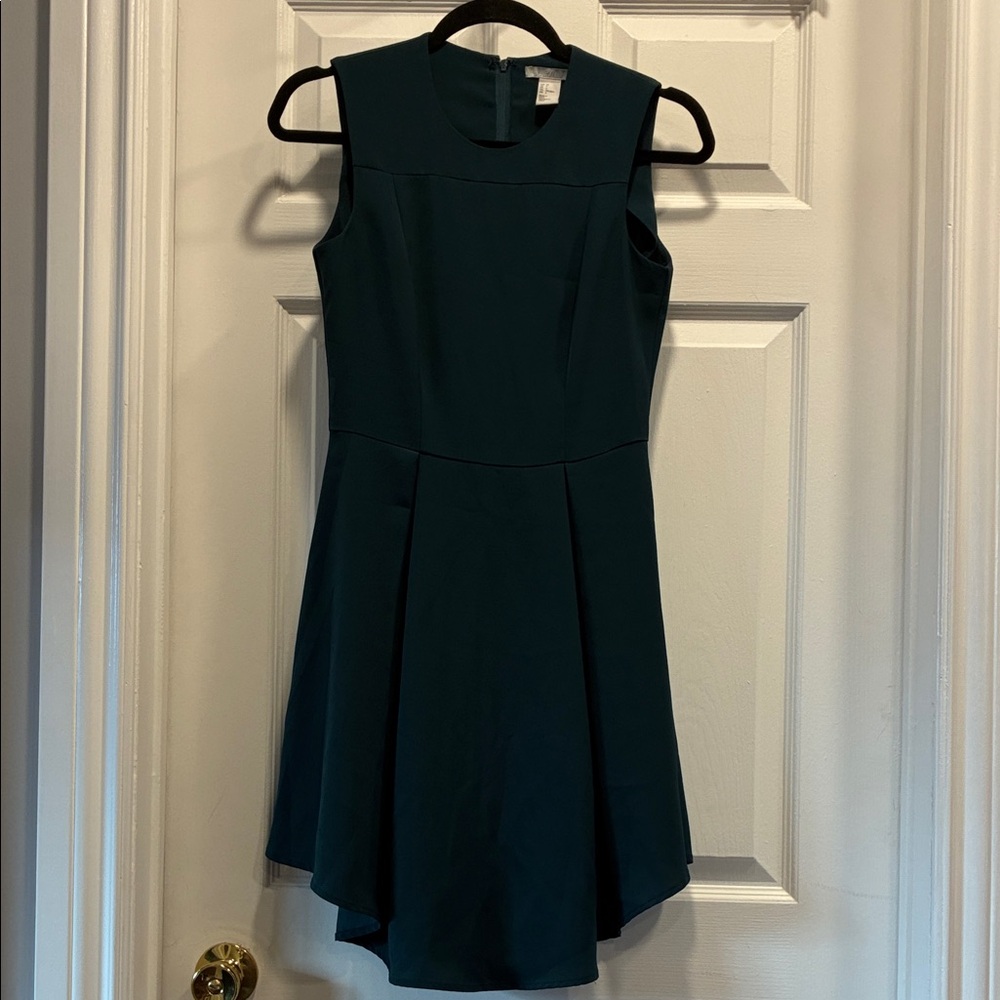 H&M Elegant High-Low Dress in Deep Teal